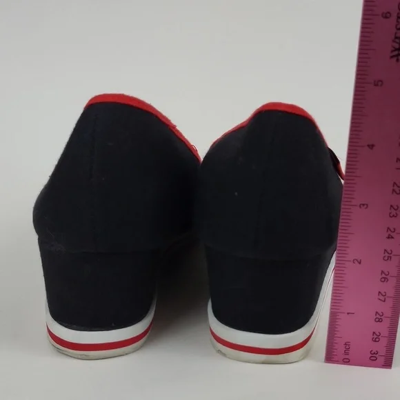 Disney Mickey Mouse Wedge Shoes Sequins and Canvas Size 9 - Picture 7 of 12